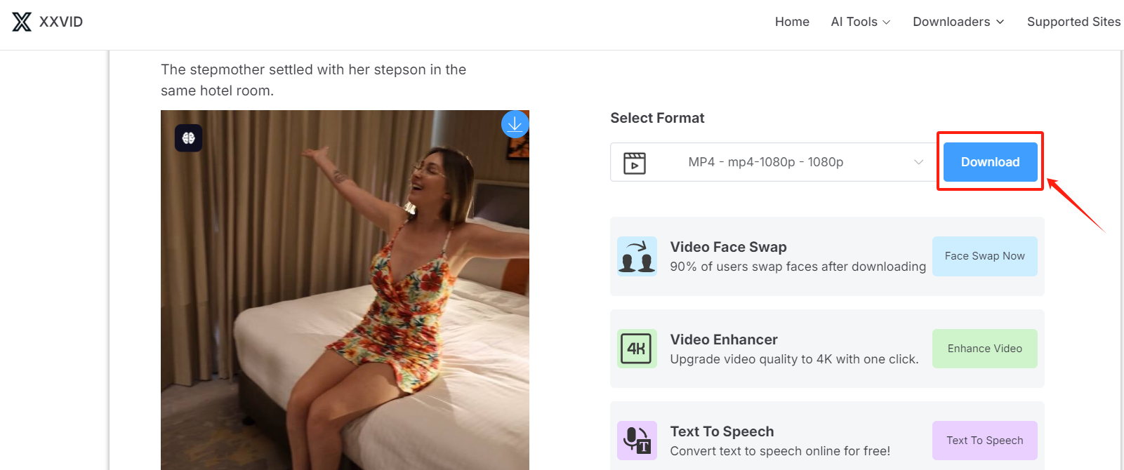 How to use Xhamster Online Downloader to Download Video-Step 5
