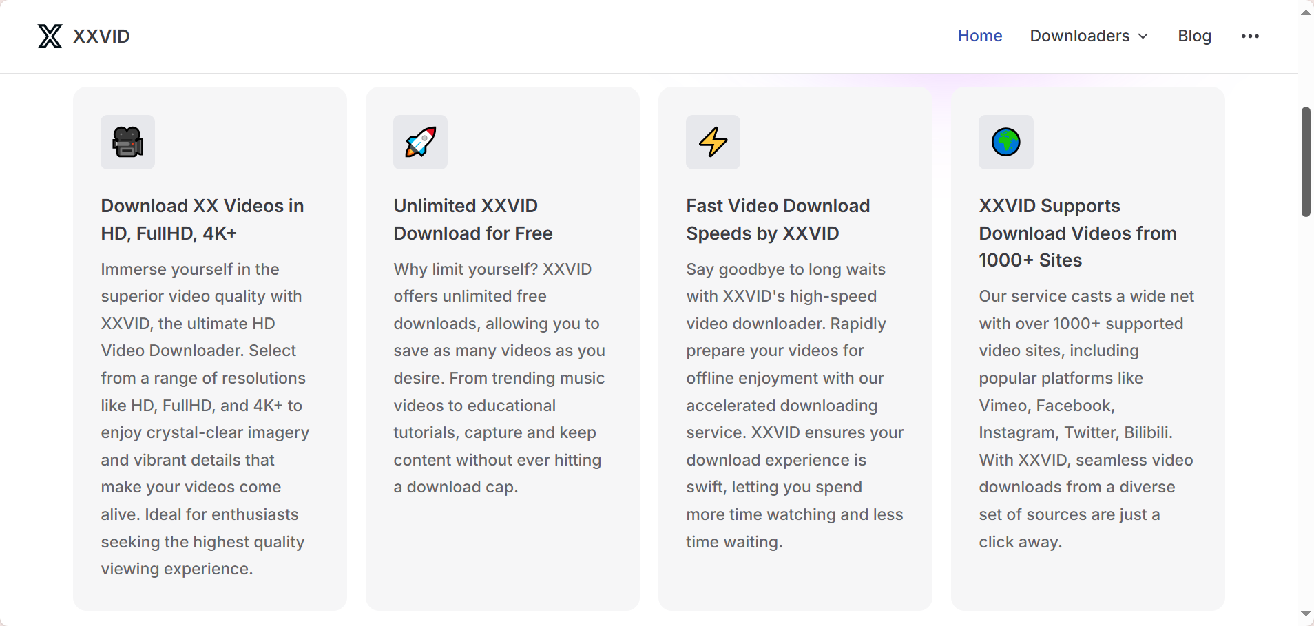 XXVID's download erothots features