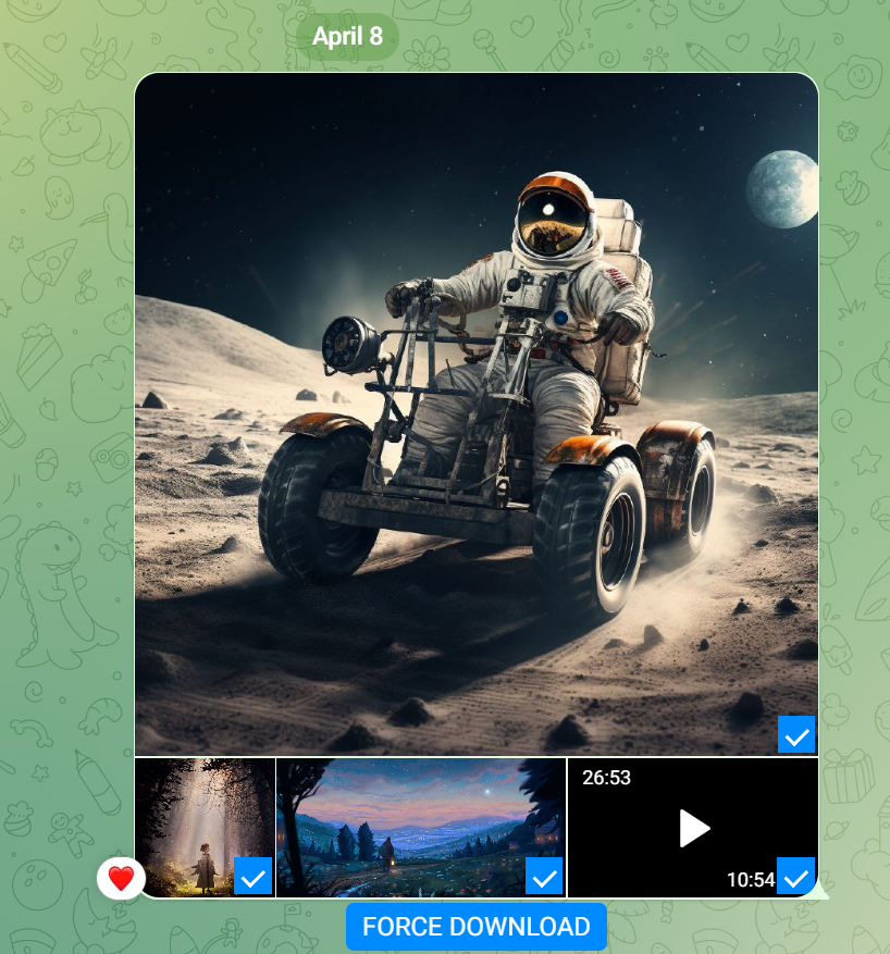 download telegram multiple images and videos